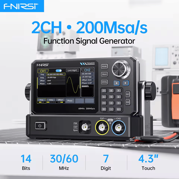 FNIRSI TSG6020 &mdash; двоканальний генератор сигналів для майстерні, лабораторії та сервісу fn-tsg6020 фото