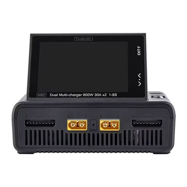 ToolkitRC M8D &mdash; двоканальний зарядний пристрій 800W&times;2 для RC та FPV акумуляторів 1&ndash;8S tk-m8-d фото