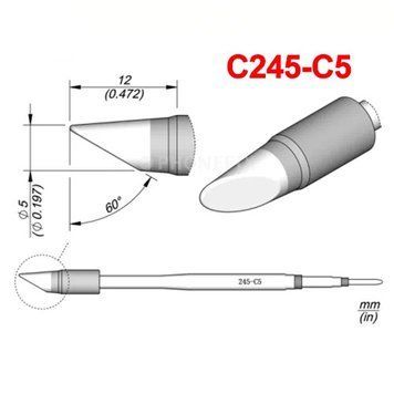 Паяльне жало Phonefix C245-C5 зі скошеною робочою гранню 5 мм с245-с5 фото