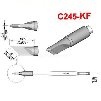 Паяльне жало Phonefix C245-KF із ножеподібним наконечником 6 мм c245-kf фото