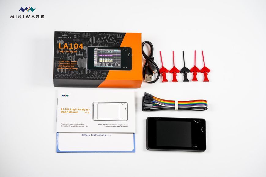 LA104 Mini DSO Digital Logic Analyzer 2.8" &mdash; компактный анализатор логических сигналов для ремонта и отладки la-104 фото