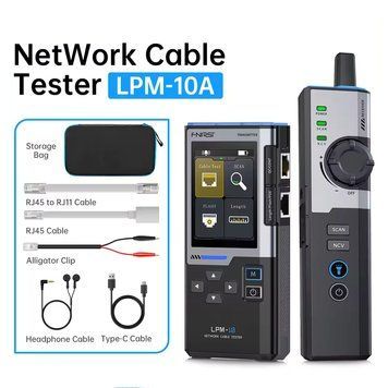 FNIRSI LPM-10A &mdash; багатофункціональний кабельний тестер і трасошукач RJ45/RJ11 з PoE, вимірюванням довжини та пошуком портів fn-lpm-10a фото
